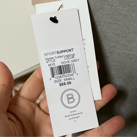 Blanqi SupportSport Maternity Hipster Cuffed Leggings in Dove Gray S NWT - Picture 5 of 11